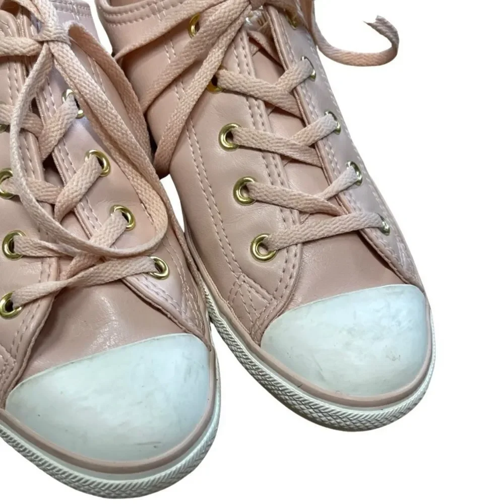 Converse All-Star Sneakers Blush Pink leather size 8